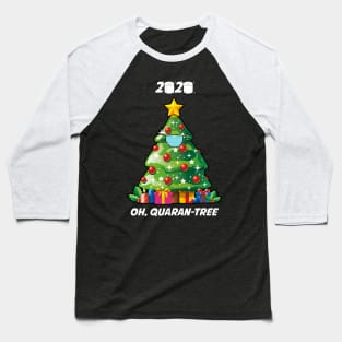 Oh, Quaran-Tree Funny Christmas Tree Xmas 2020 Quarantine Baseball T-Shirt